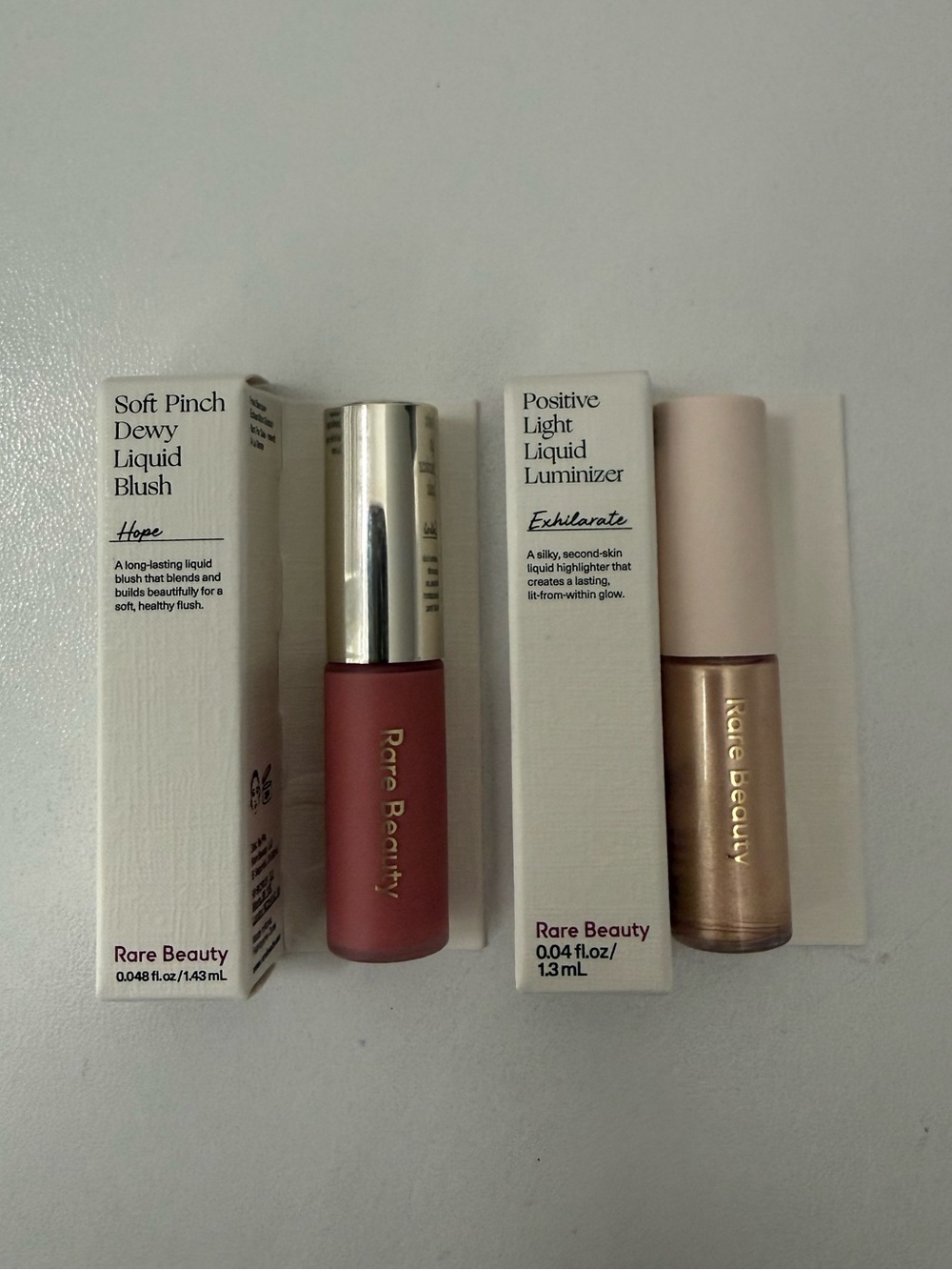 Rare Beauty Soft Pinch Liquid Blush and Positive Light Liquid Illuminator Duo